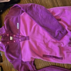 Columbia Pink and Purple Fleece Pullover
